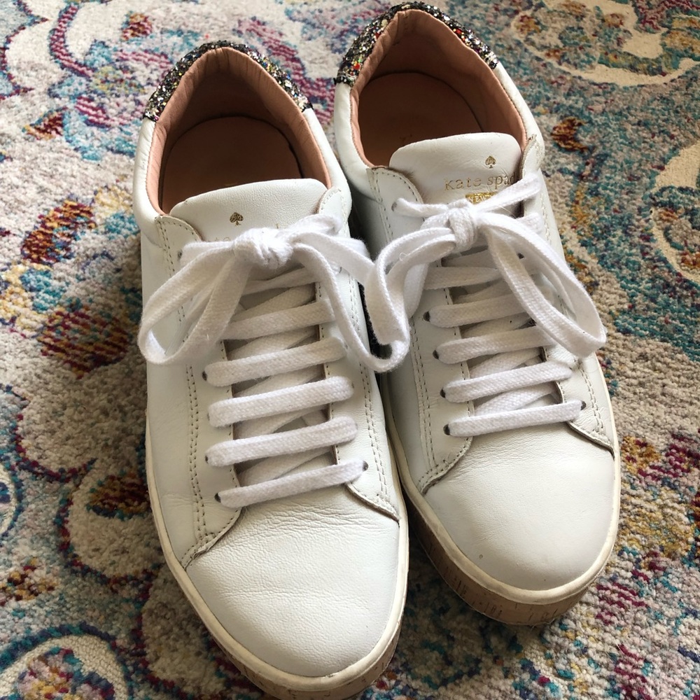 Kate Spade White/Glitter shoes size 8
